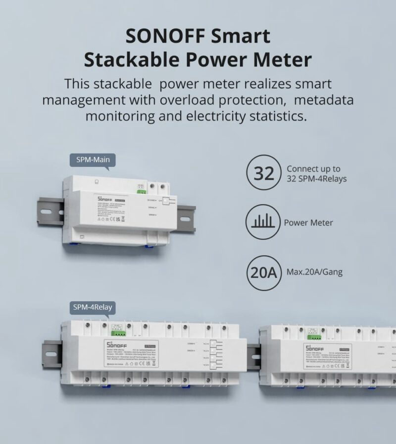 Smart WiFi Sonoff Smart Stackable Power Meter - Image 4