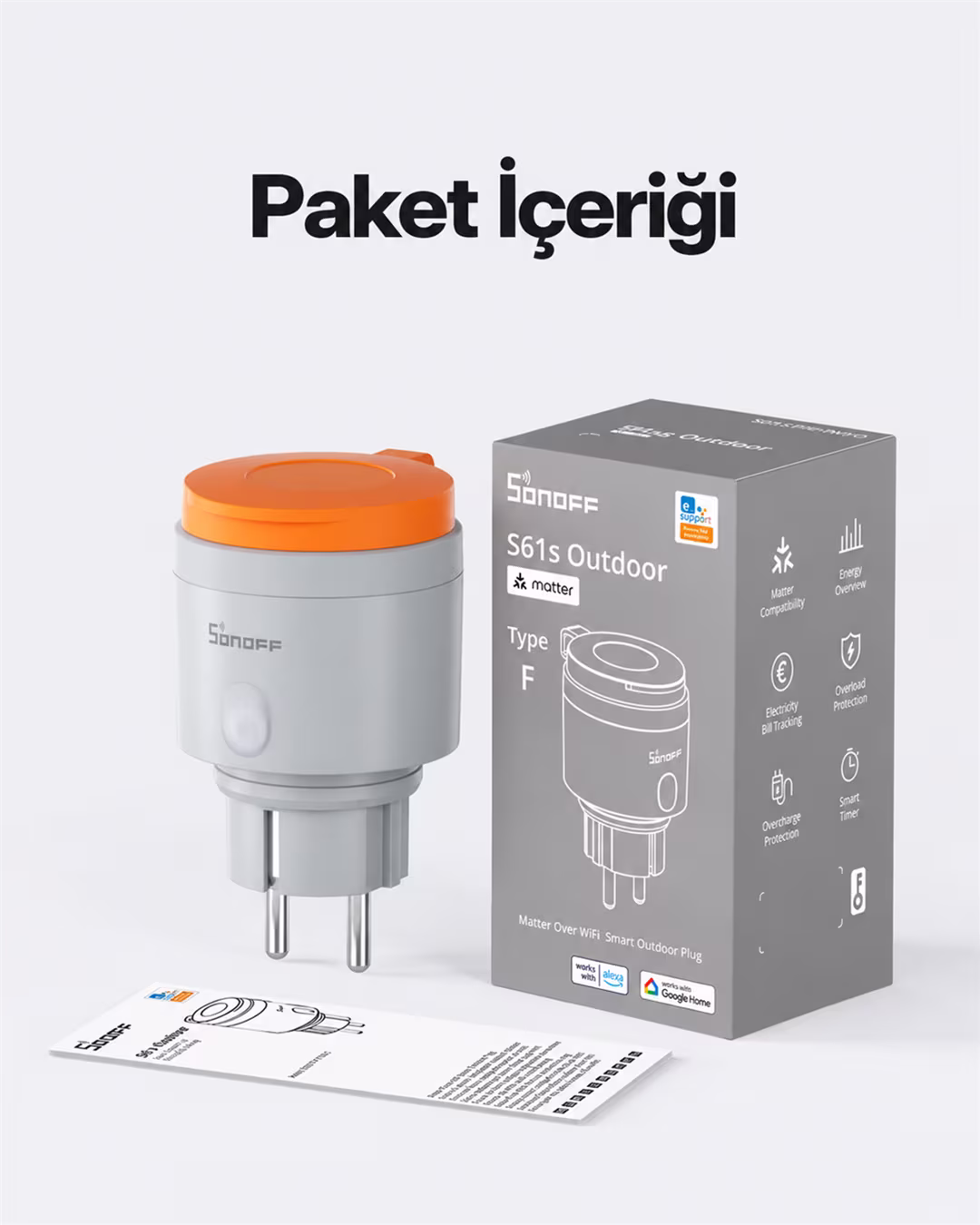 SONOFF S61s Dış Mekan Matter Akıllı Priz
