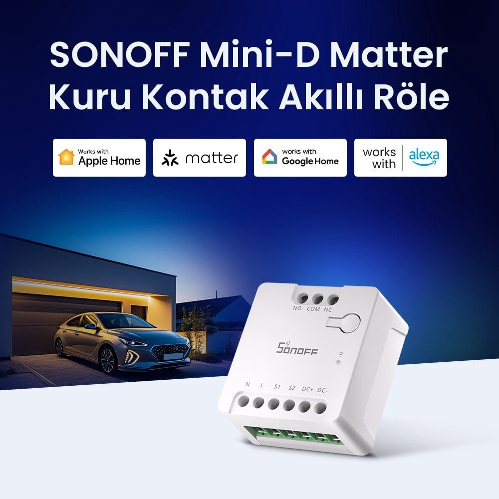 SONOFF Mini-D Matter Kuru Kontak Akıllı Röle