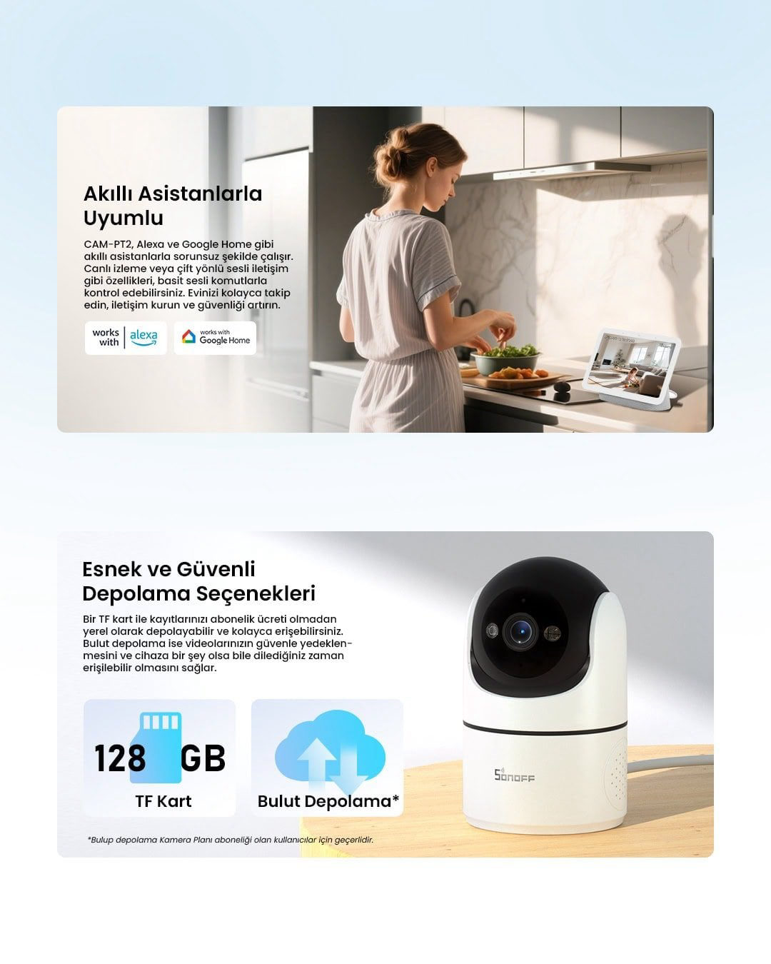 SONOFF CAM Pan-Tilt 2 Akıllı Kamera 360° Hareketli