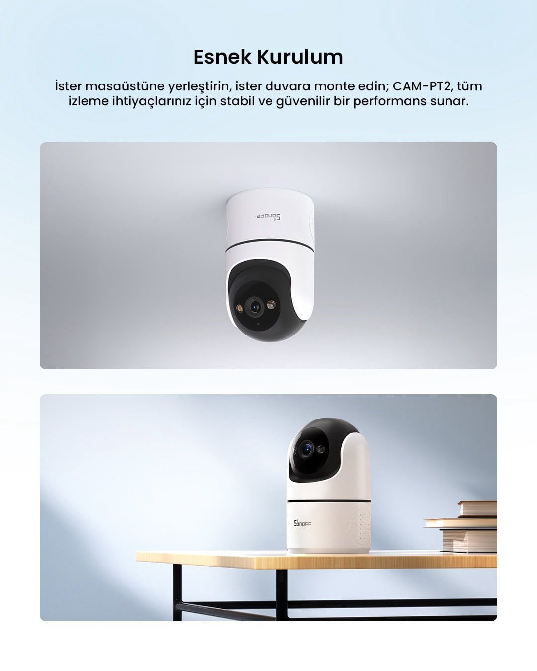 SONOFF CAM Pan-Tilt 2 Akıllı Kamera 360° Hareketli