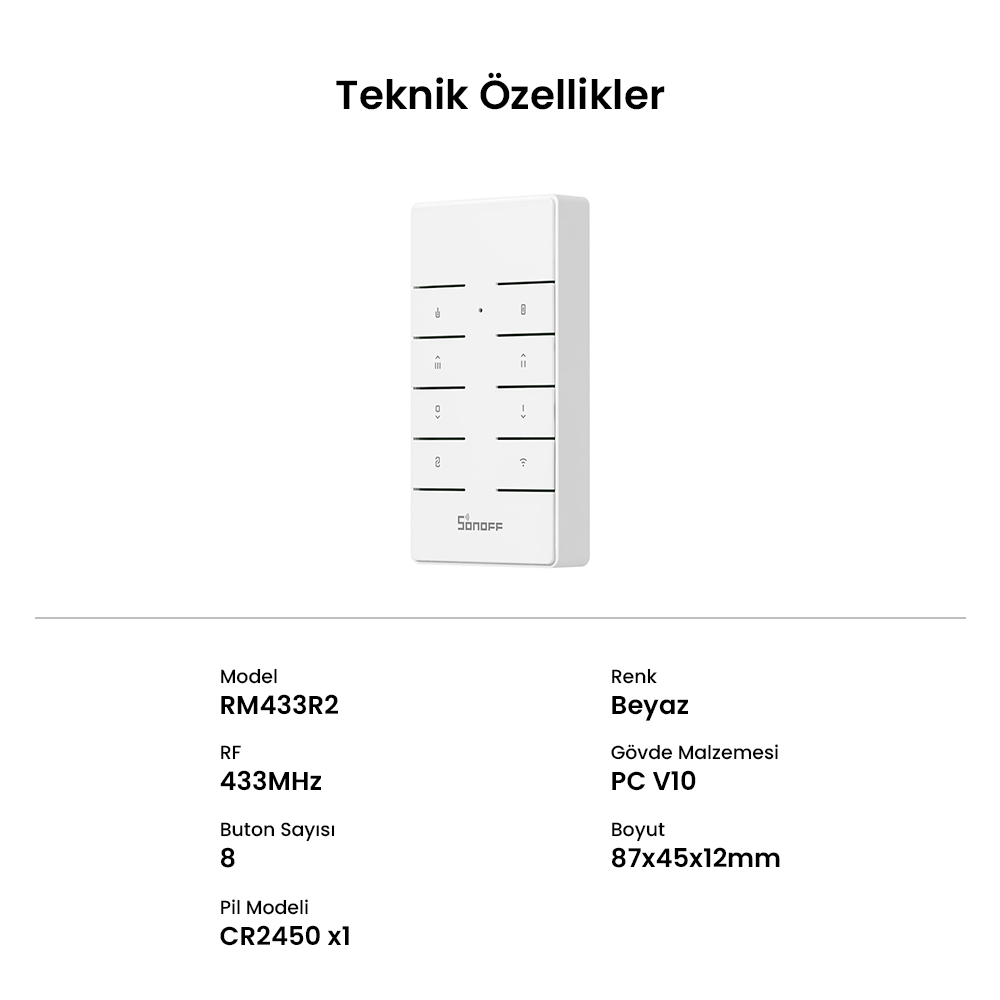 RM433R2 Uzaktan Kumanda