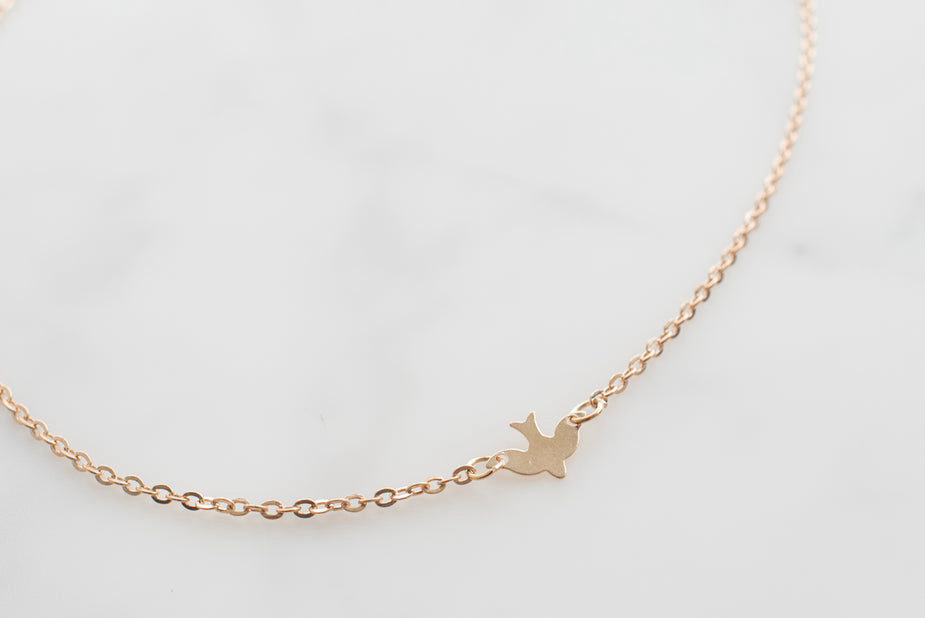 Gold Bird Necklace - Image 1