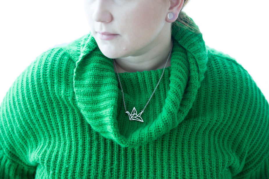 Origami Crane Necklace - Image 1